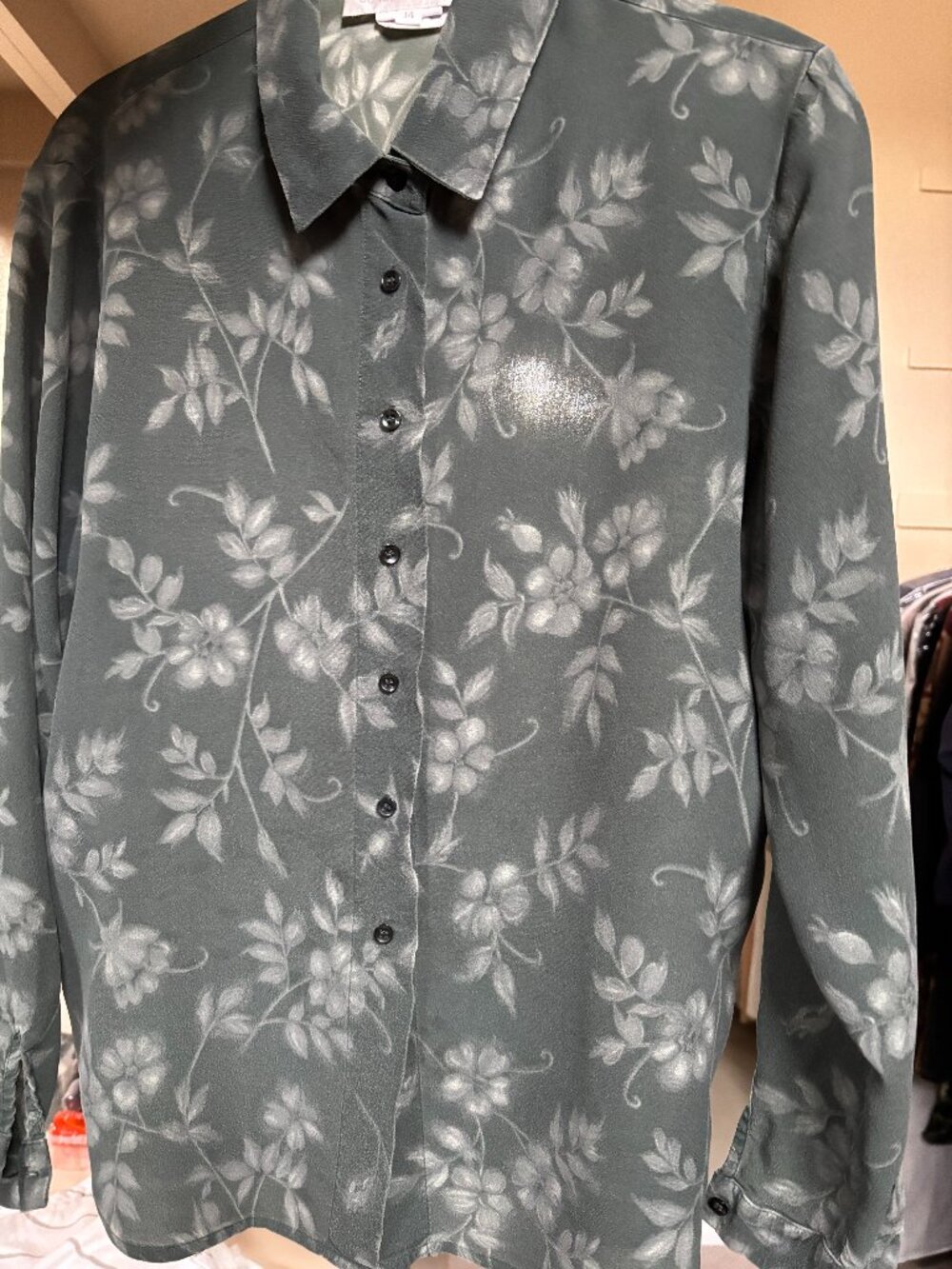 Silk Blouse, new soft green color for fall